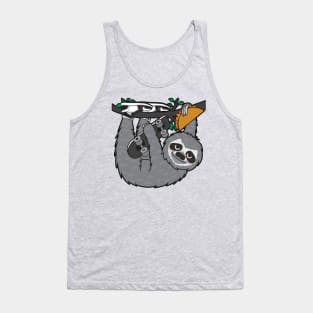 Skater Sloth Taco Tank Top